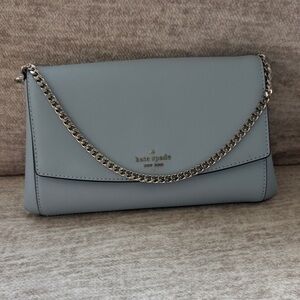 Kate Spade Gray Clutch with Chain Strap